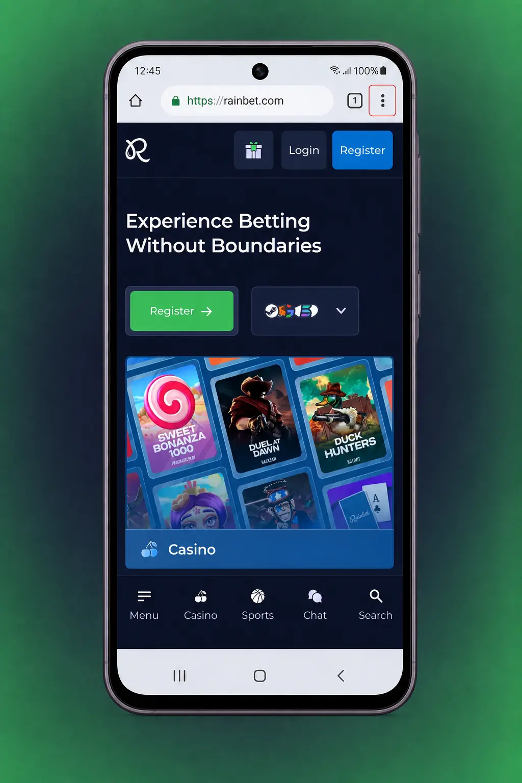 Step-by-step guide showing how to download and install the Rainbet APK on an Android smartphone in Canada.