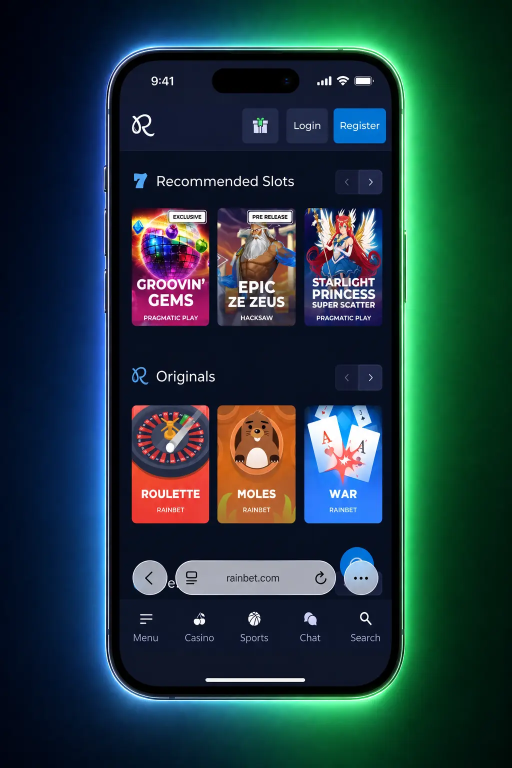 Steps to install Rainbet PWA on iPhone/iPad via Safari using Add to Home Screen for app-like access.