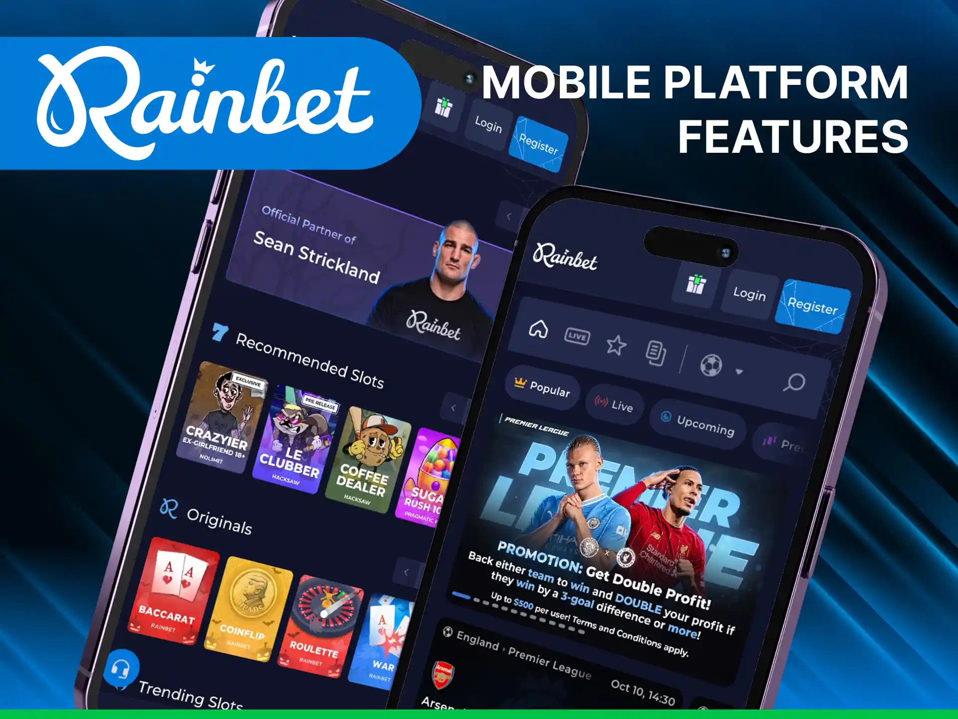 Experience ultimate convenience with the Rainbet mobile casino platform features.
