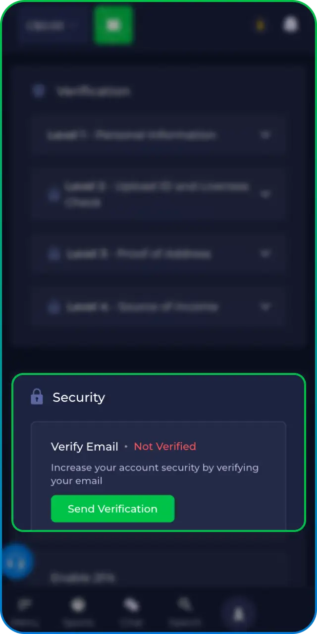 Verify your email address to secure your Rainbet Register account today.