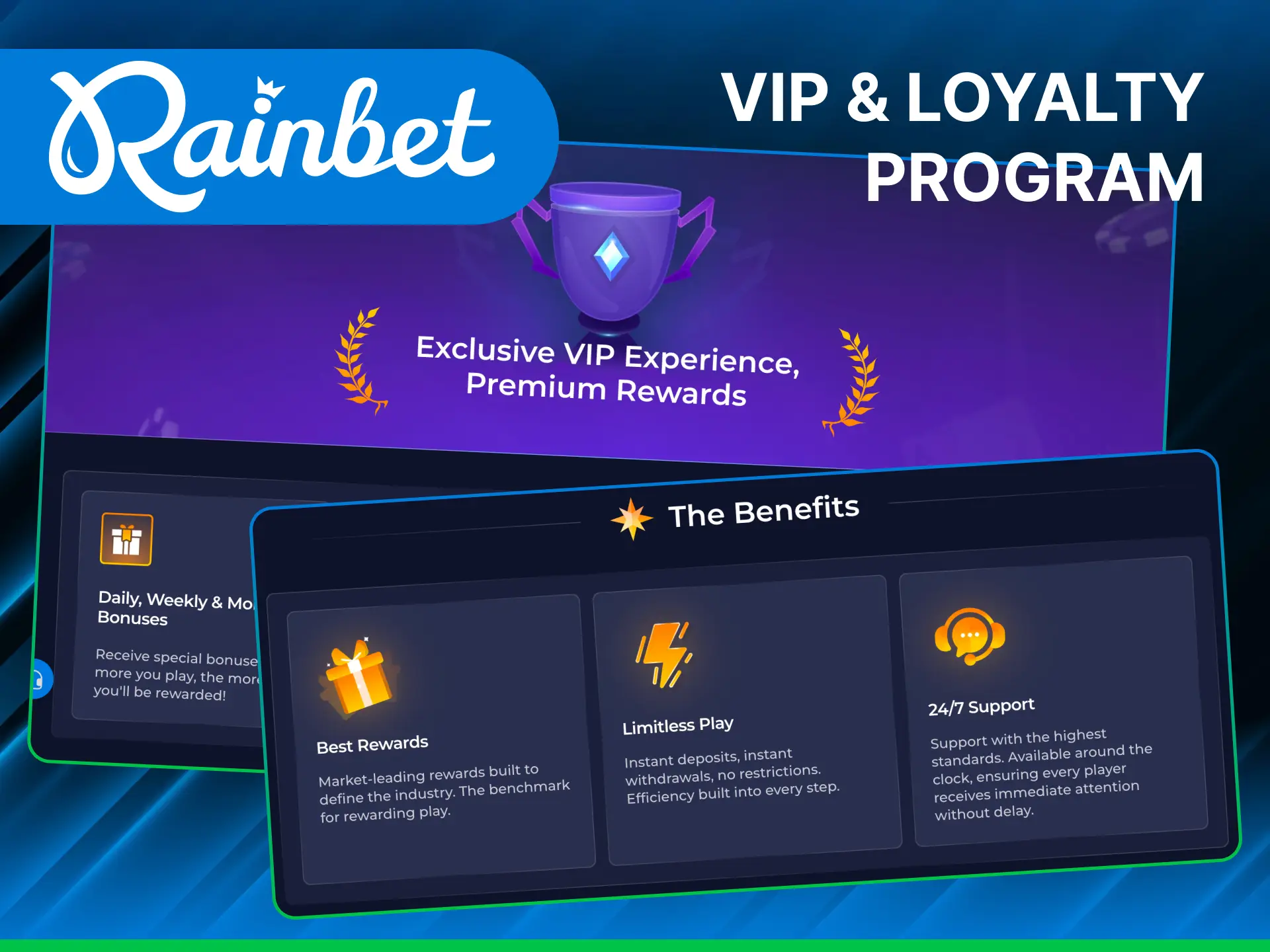 Unlock exclusive perks within the Rainbet rewards VIP and loyalty program.